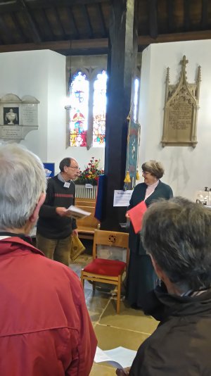 Richard Dudding, chairman of Radley History CLub, and Revd Pam McKellan, vicar of Radley