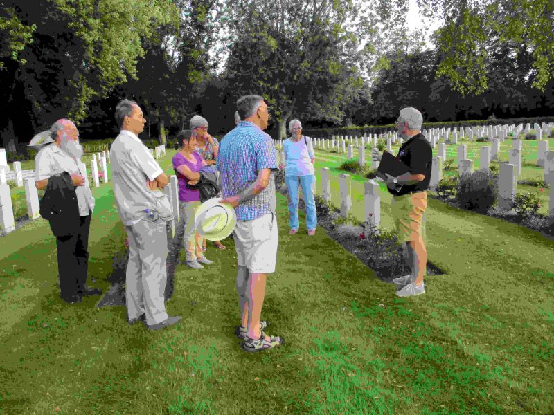 Group of Radley History Club members with tour guide Dick Richards